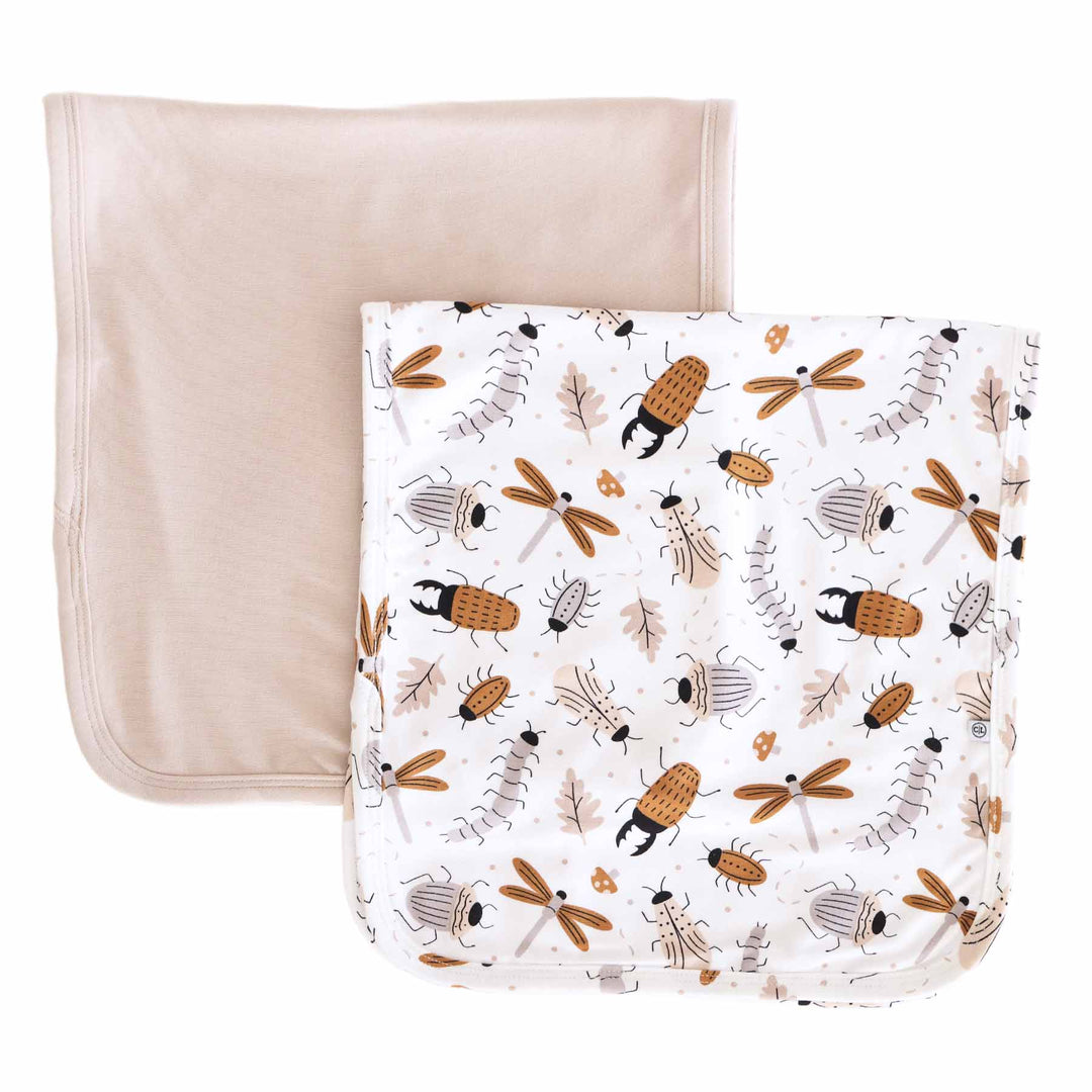 neutral bug burp cloth set for babies 