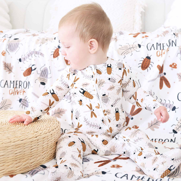 snuggle bug baby zipper footie gender neutral 