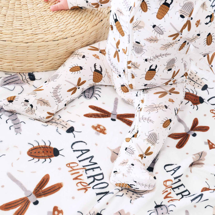 snuggle bug bamboo viscose baby zipper footie 