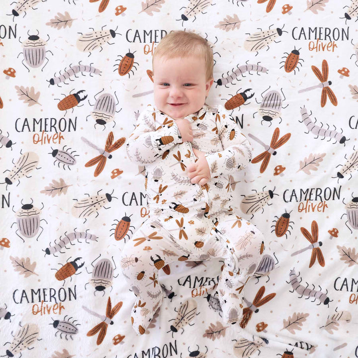 snuggle bug bamboo zipper footie for babies 