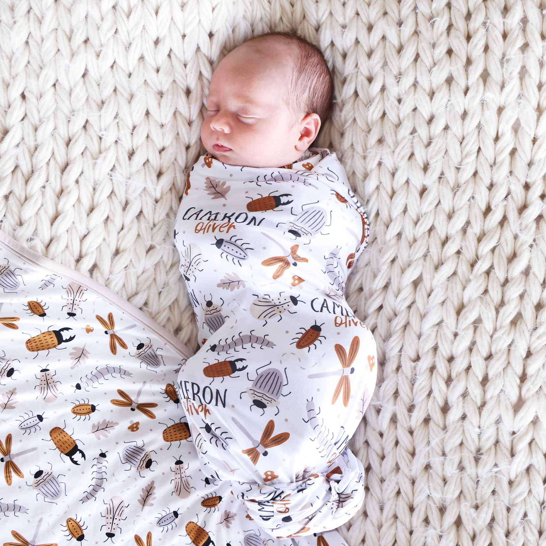 Snuggle Bug Personalized Swaddle Blanket