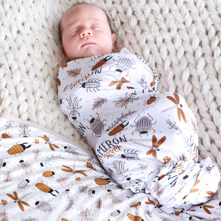 newborn personalized swaddle blanket 