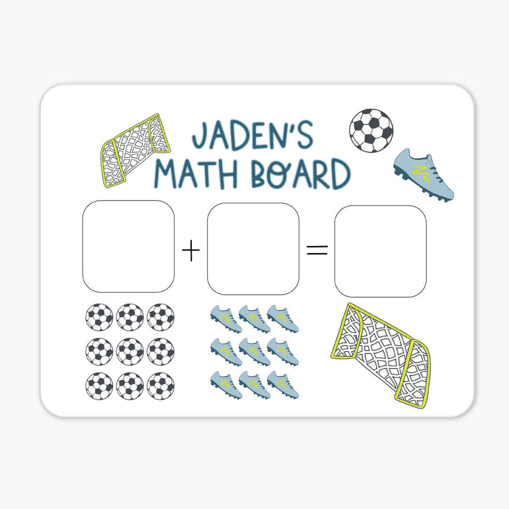 personalized whiteboard soccer star green 