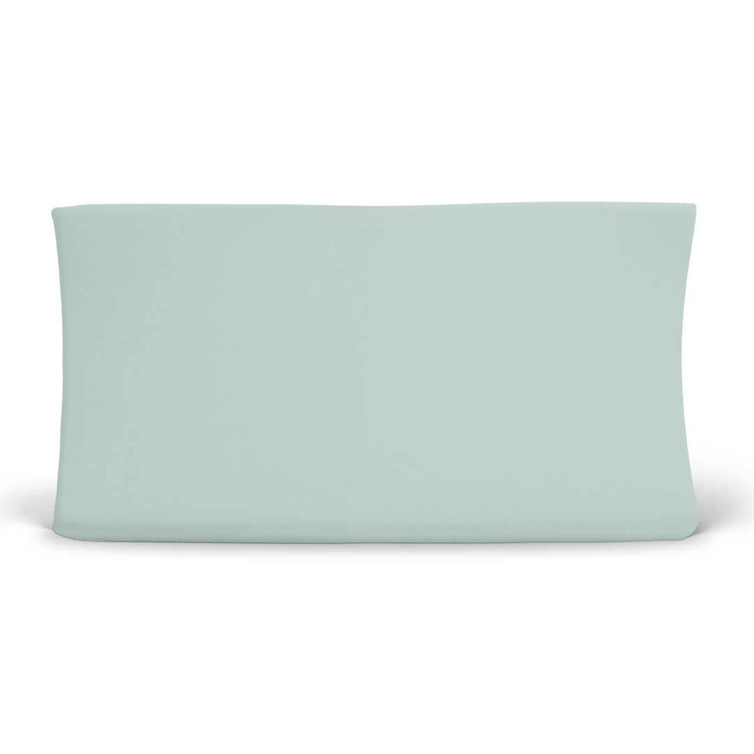 solid sage bamboo knit changing pad cover 