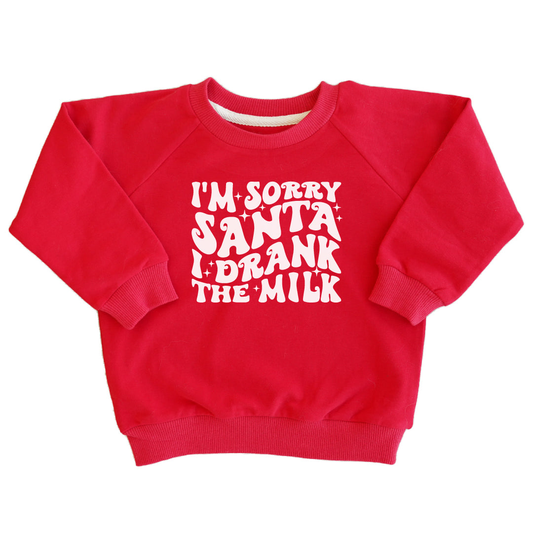 sorry santa graphic sweatshirt for kids