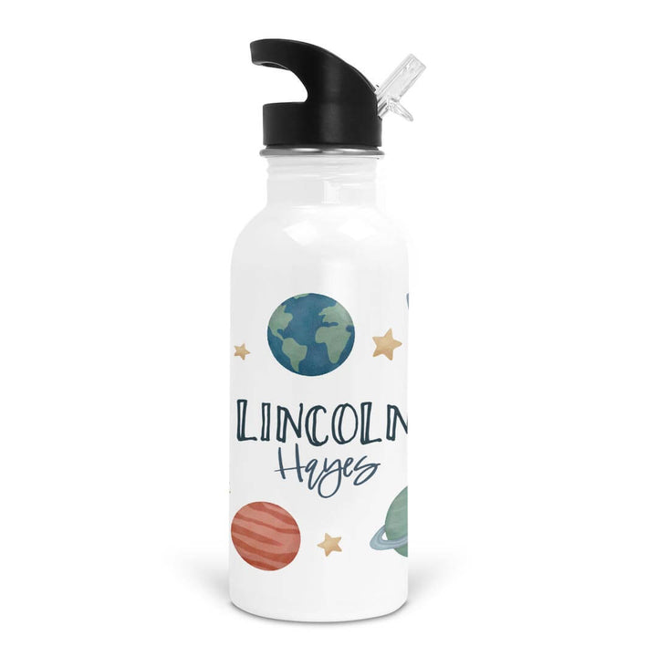 space personalized water bottle for kids 