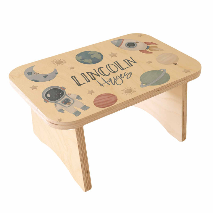 space explorer personalized step stool for kids 