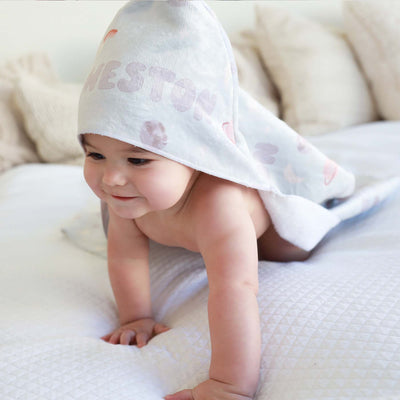 calm space personalized hooded towel 