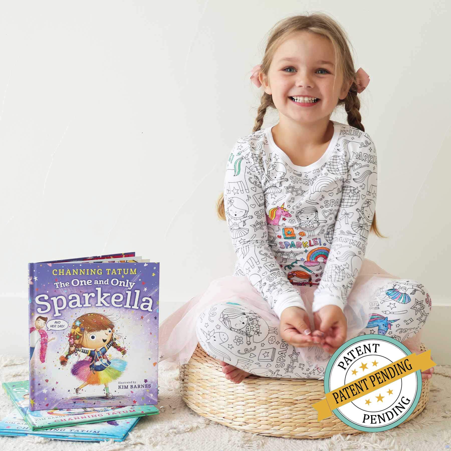 sparkella color me pajamas and book gift