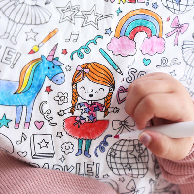 colorable pajama set for kids sparkella book 
