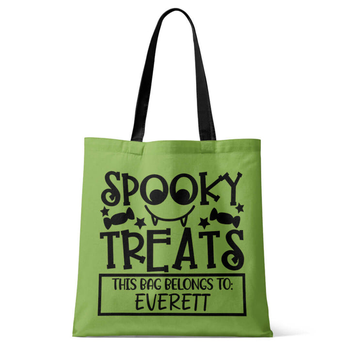 spooky treat personalized trick or treat bag for kids 