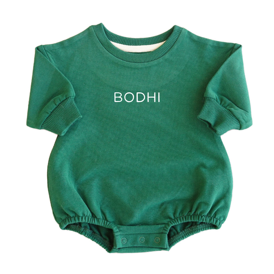 Personalized Sweatshirt Bubble Romper | Merry & Bright