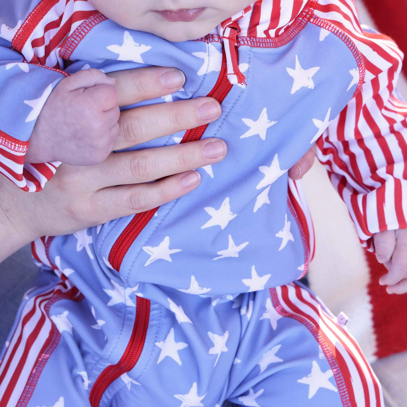 red white and blue full length rash guard for boy 