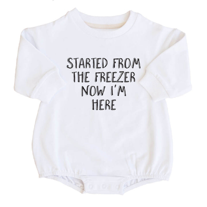 conceive fertility foundation started from the bottom now im here sweatshirt bubble romper for babies