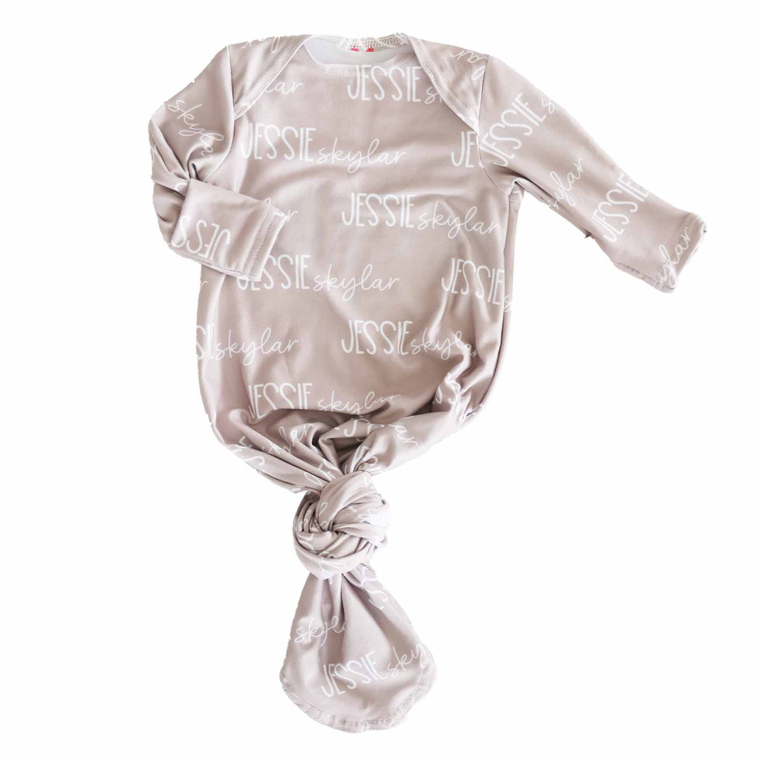 stone personalized knot gown only 