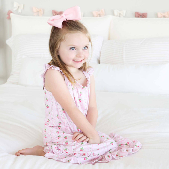 vintage strawberry nightgown for girls 