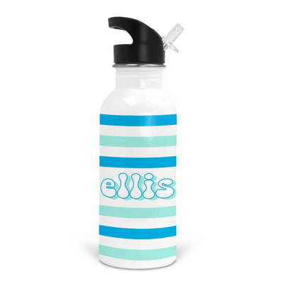 blue stripe water bottle for boys