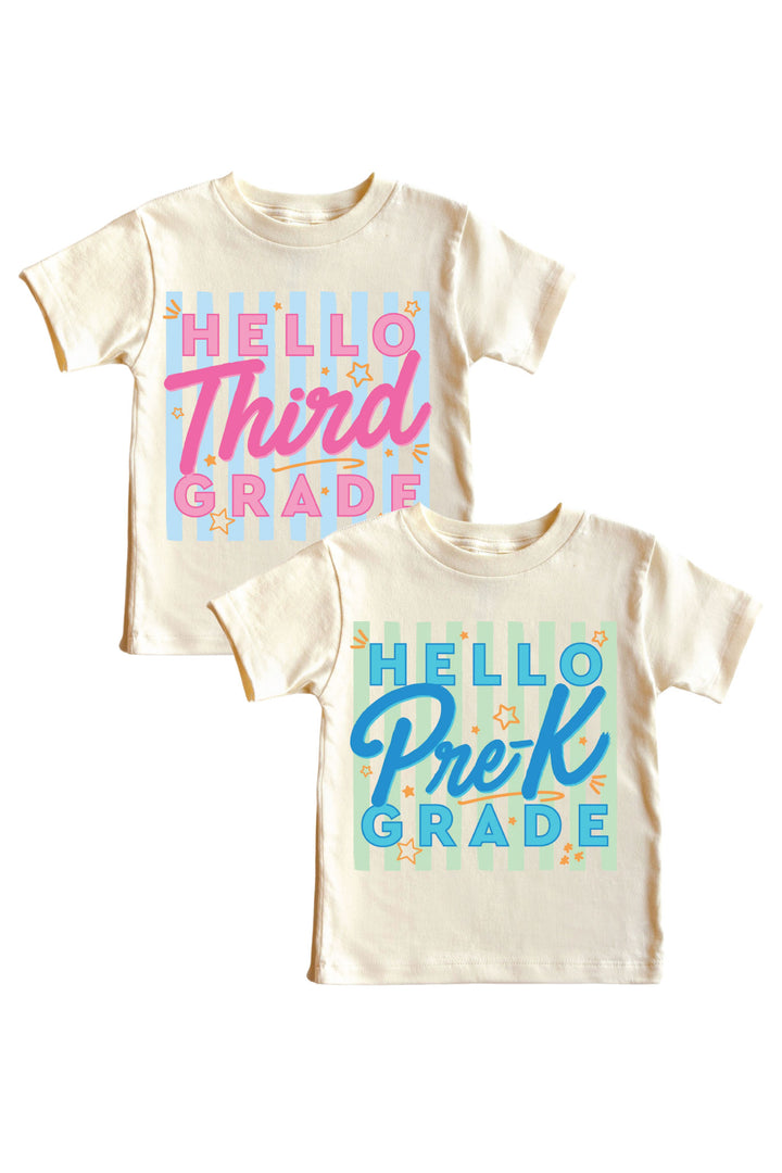 hello new grade graphic tees for kids