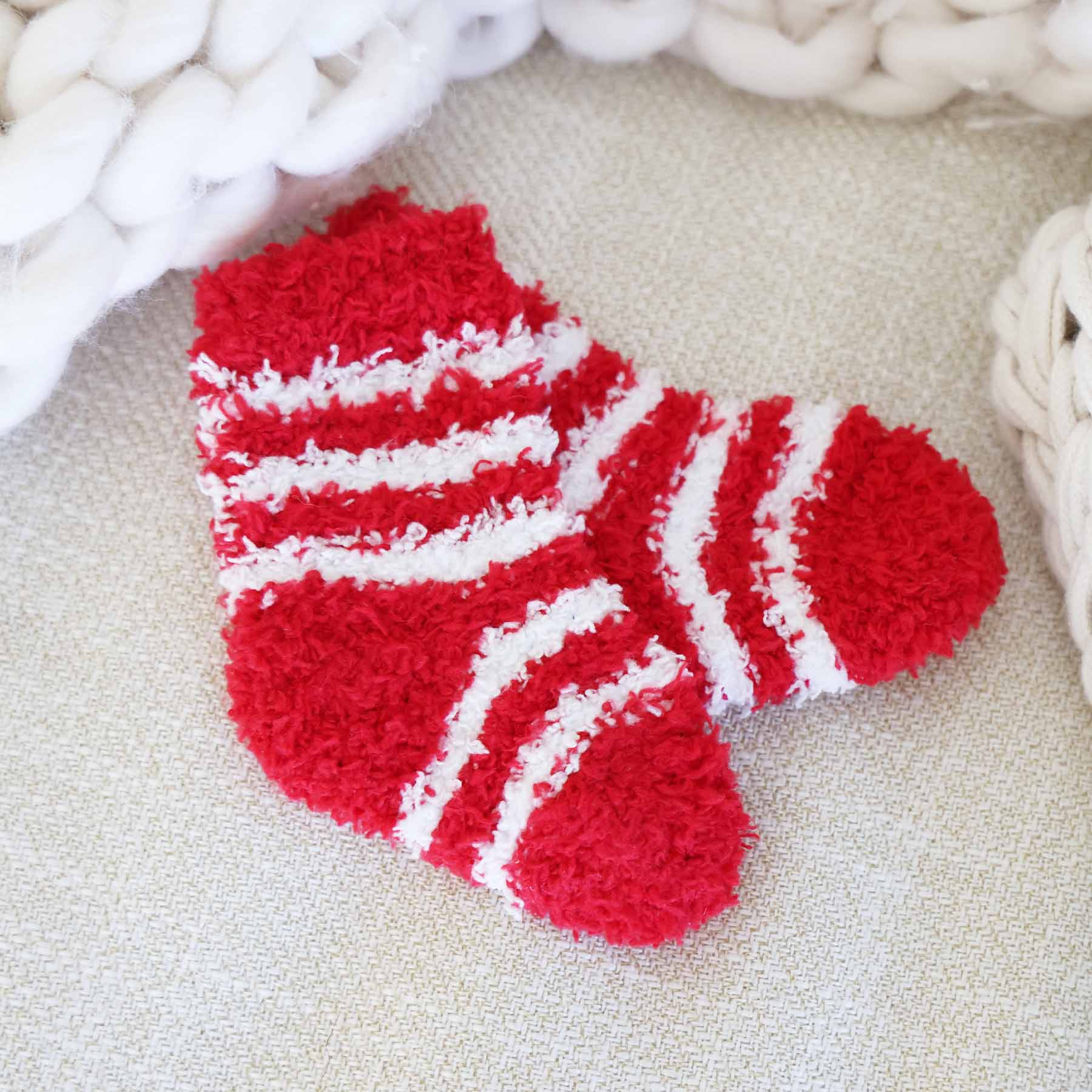 CuddleLane™ Socks | Red Stripe