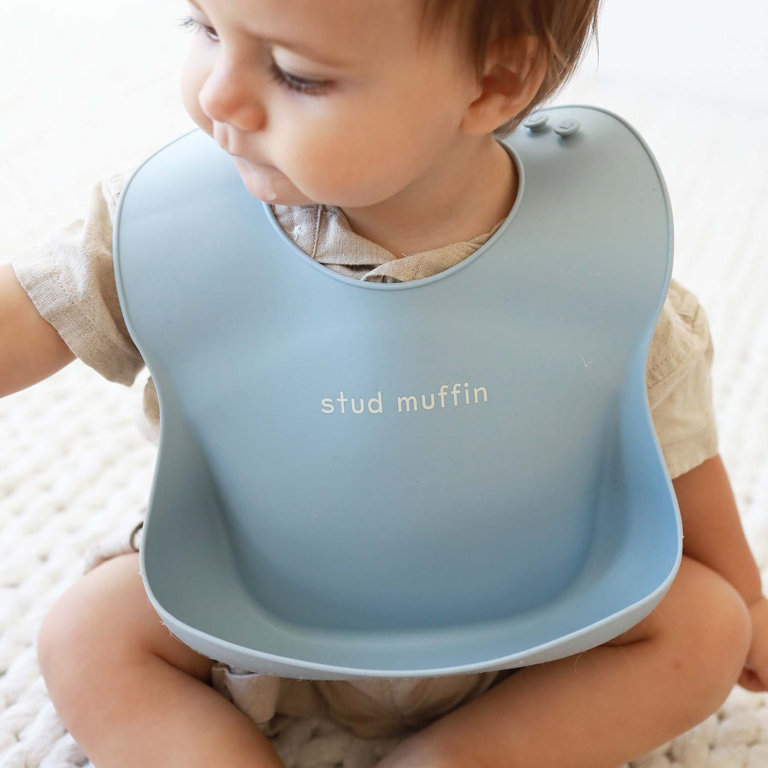 Silicone Sayings Baby Bibs