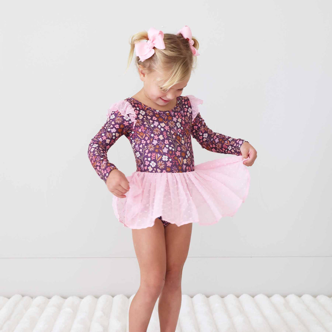 sugar plum girls leotard with long sleeves 
