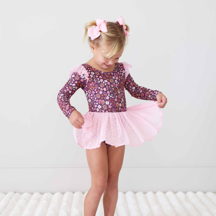 sugar plum girls leotard with long sleeves 