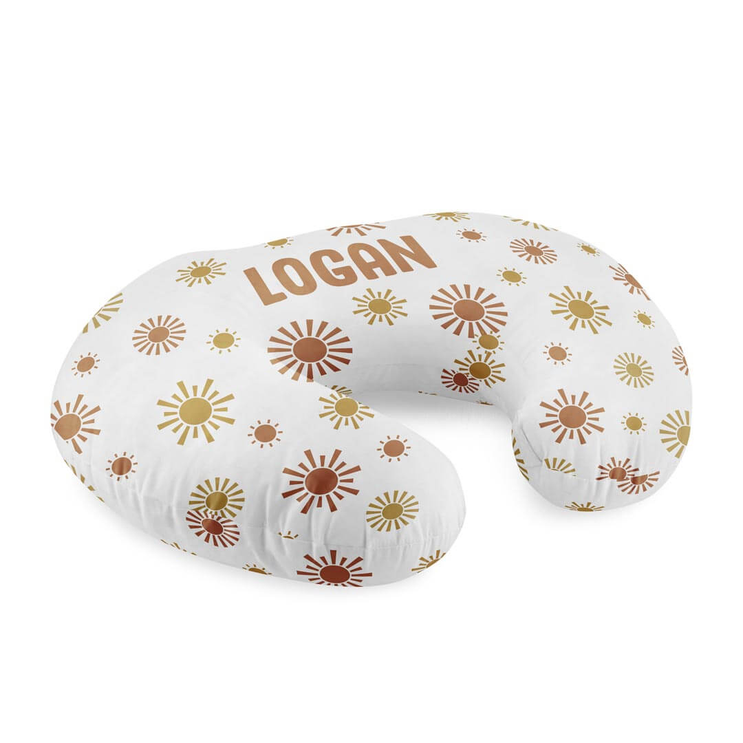personalized nursing pillow cover with suns 