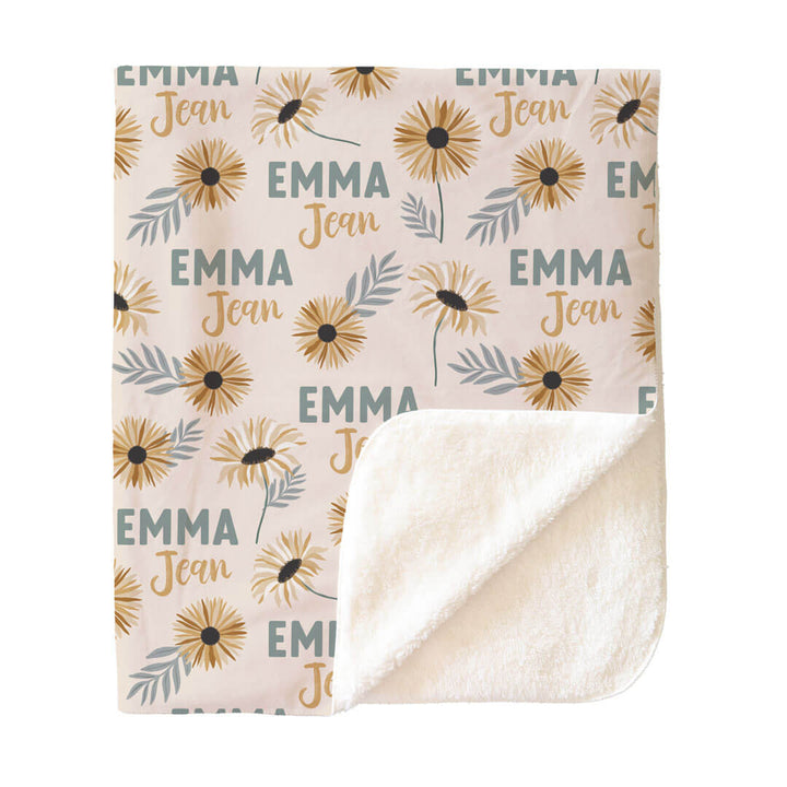 Sunday's Daisy Personalized Kids Blanket