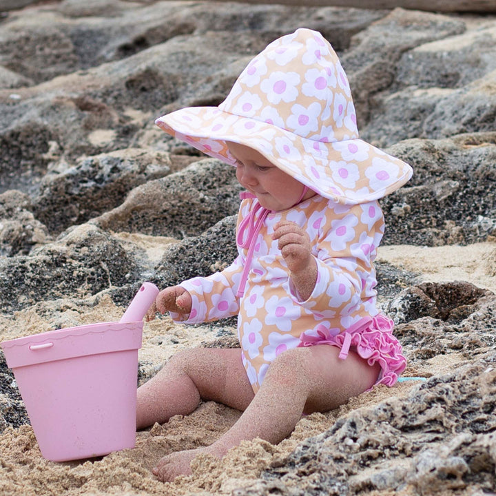 sunshine daisy printed sun hat