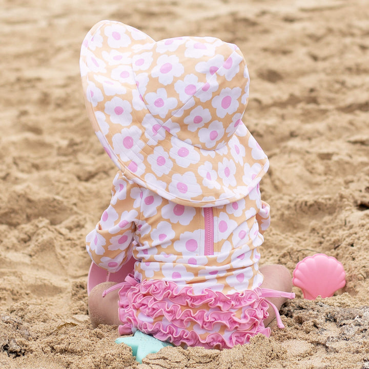 ruffle butt rash guard sunshine daisy 