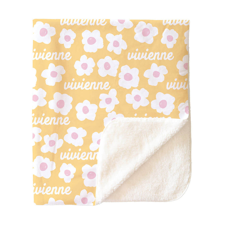 Sunshine Daisy Personalized Kids Blanket