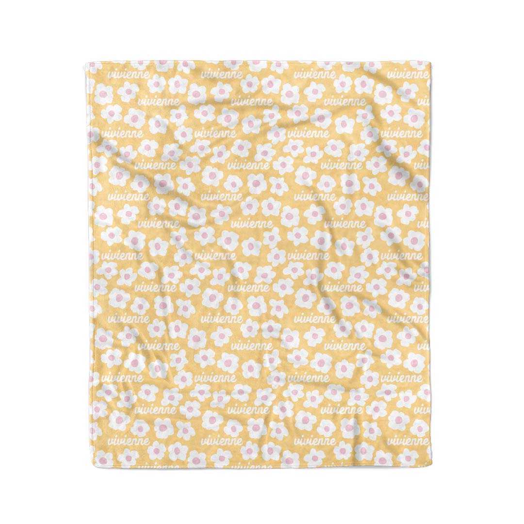 sunshine daisy kids blanket personalized