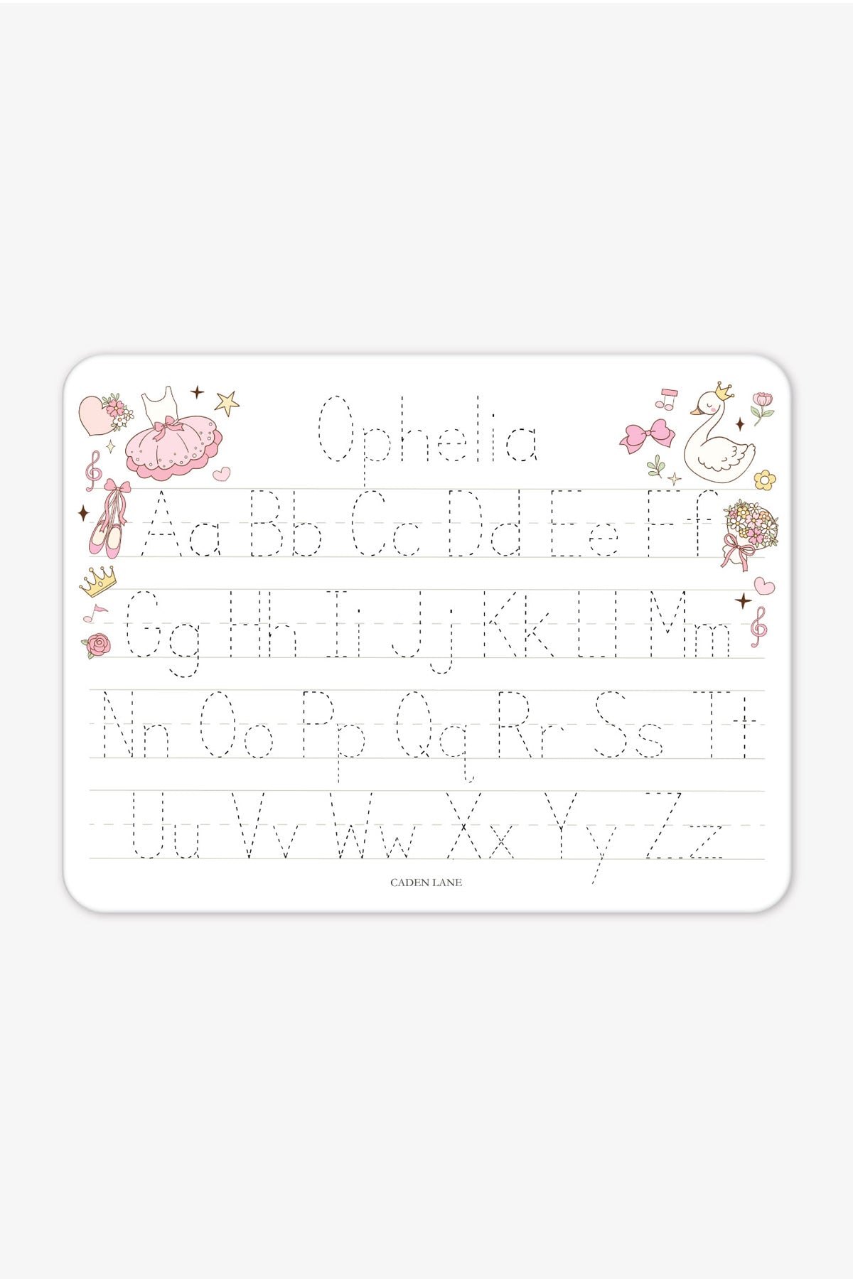 Kids' Personalized Whiteboard |  Swan Ballet