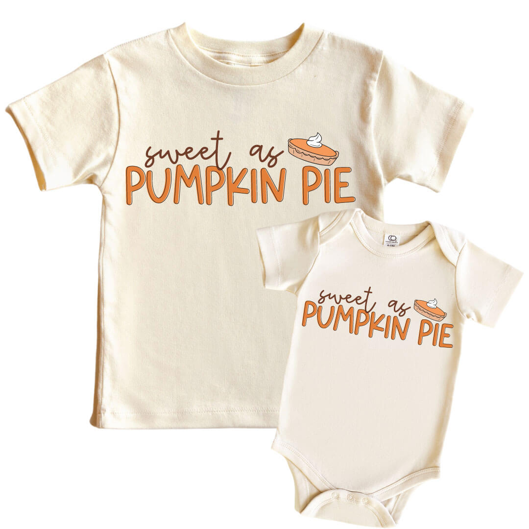 sweet as pumpkin pie graphic tee and bodysuit 