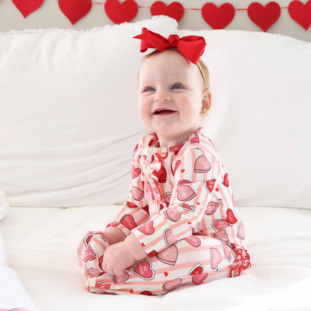 Valentine's Day Zipper Footies