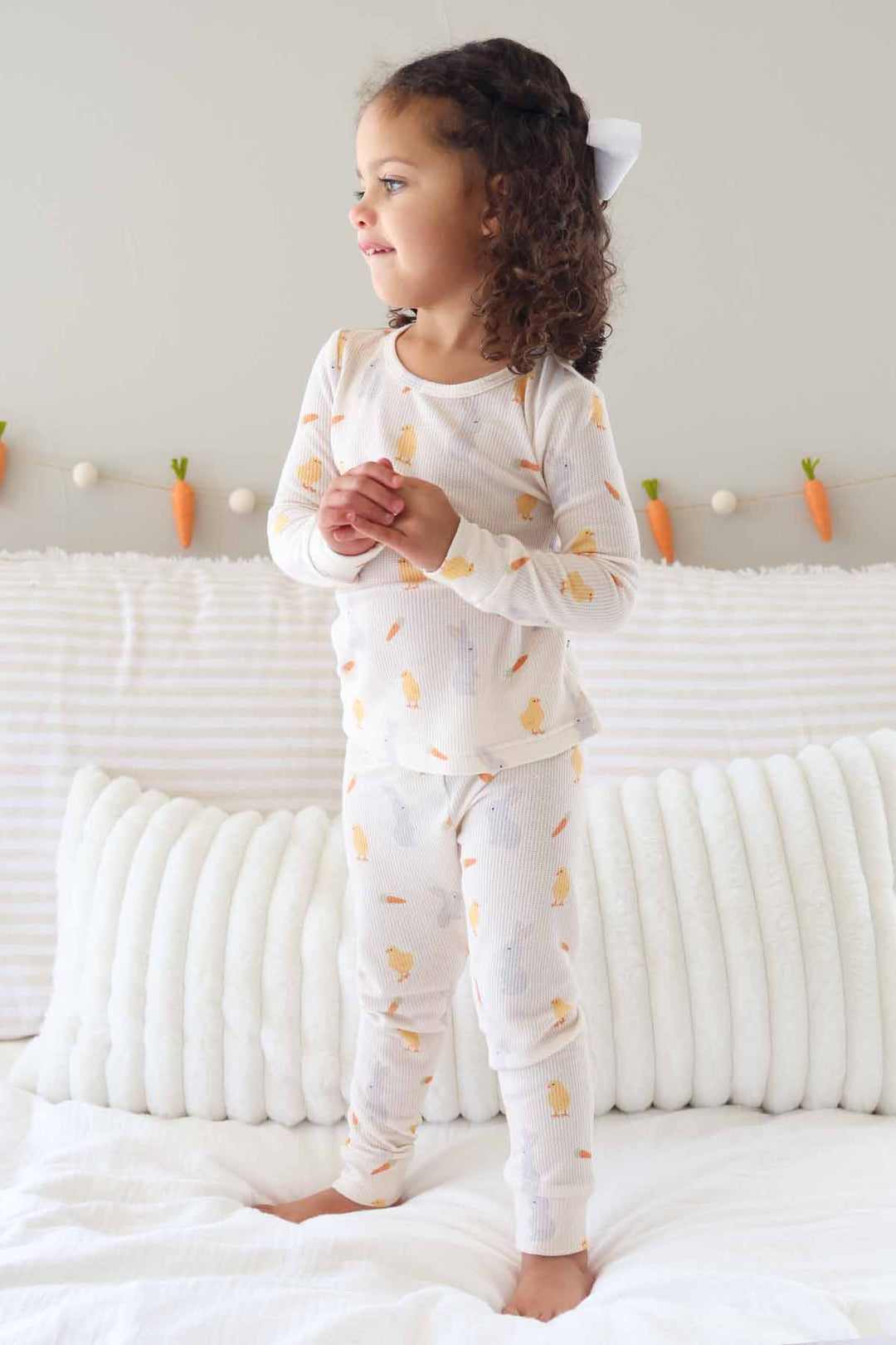 sweet peep two piece pajama set for kids 