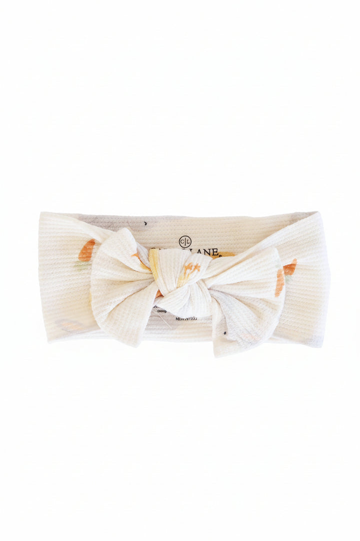 sweet peep knit large bow headwrap for girls 