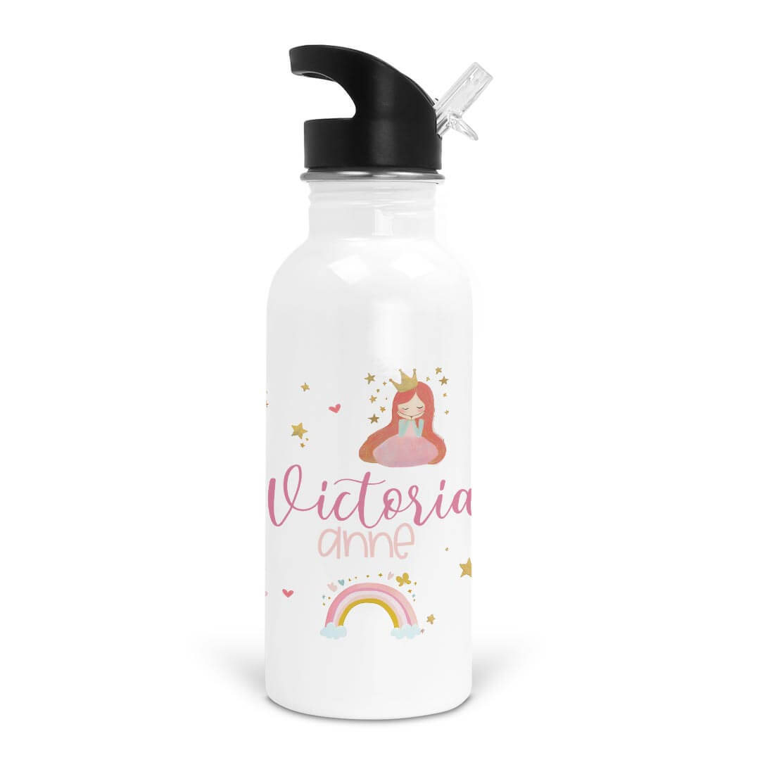 sweet princess personalized water bottle for kids 