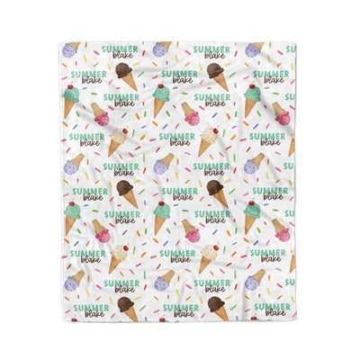ice cream personalized toddler blanket 
