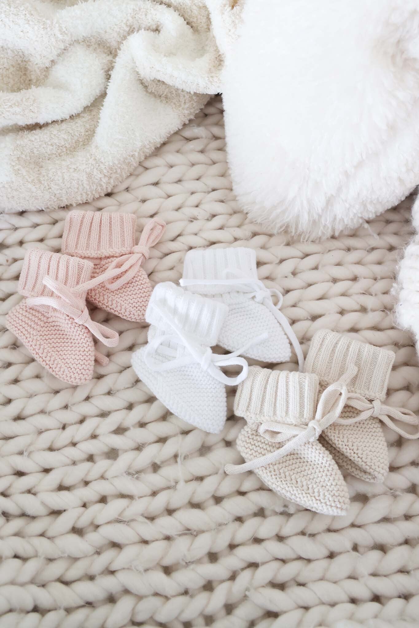 Knit Baby Booties | Sweet Neutrals