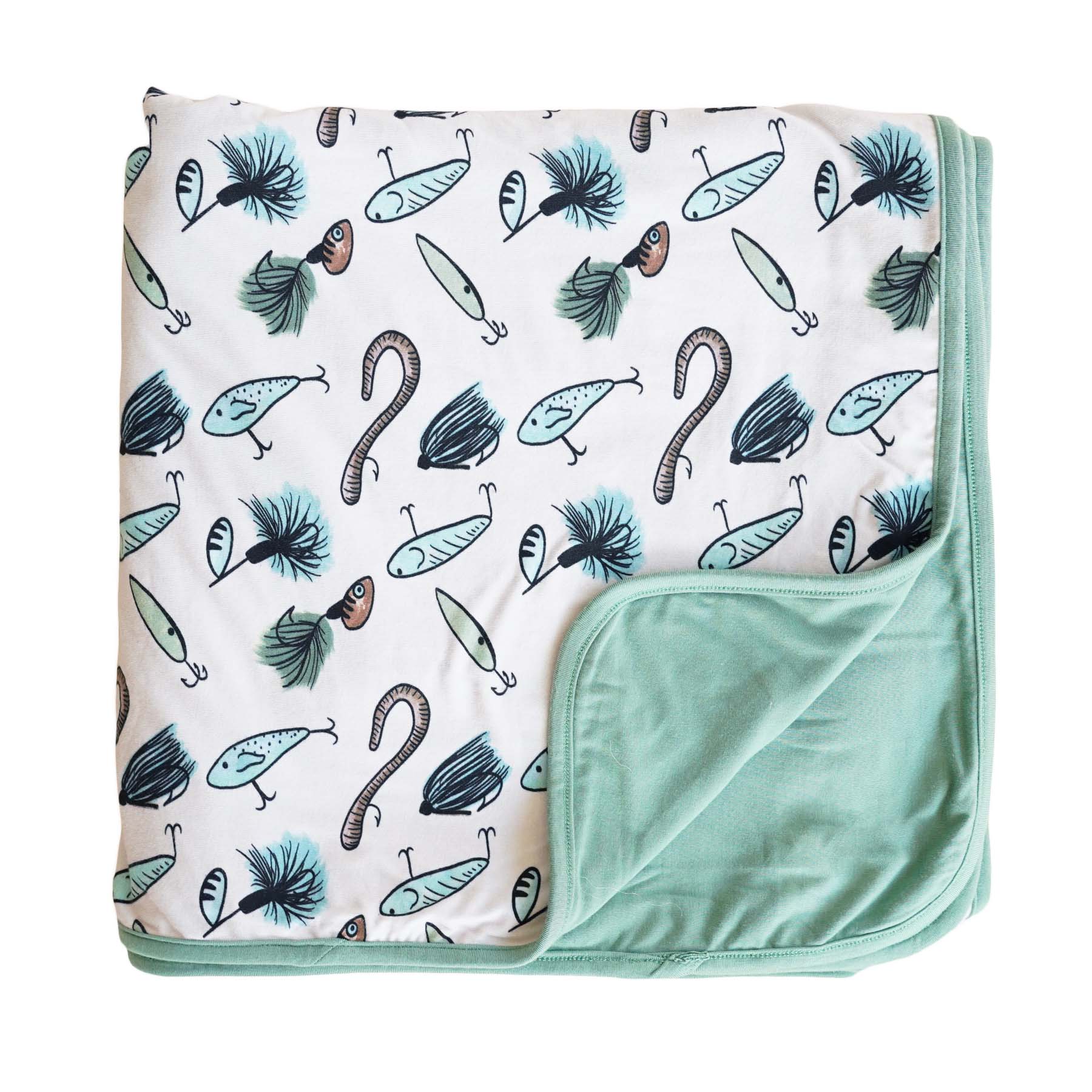 Tackle Box Double Sided Bamboo Kids Blanket Caden Lane