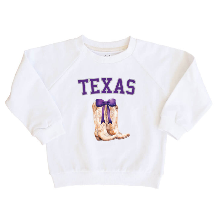 Texas Christian University | Footballs & Bows Kids Graphic Sweatshirts