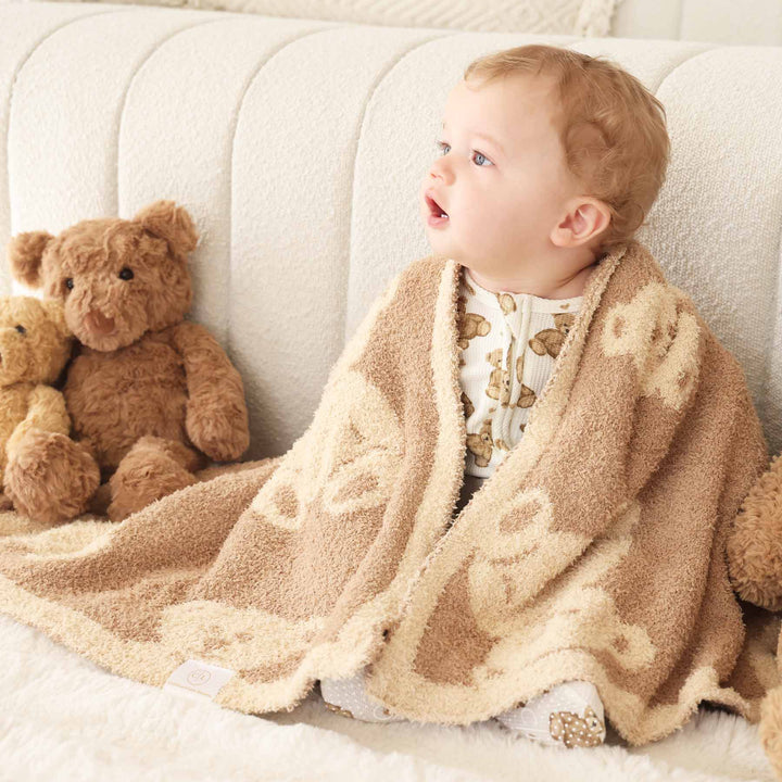 teddy bear cuddlelane luxe blanket for babies and toddlers 
