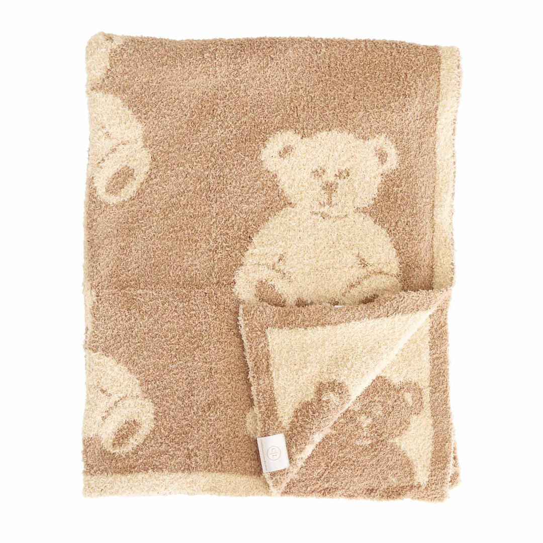 brown teddy bear cuddlelane blanket 
