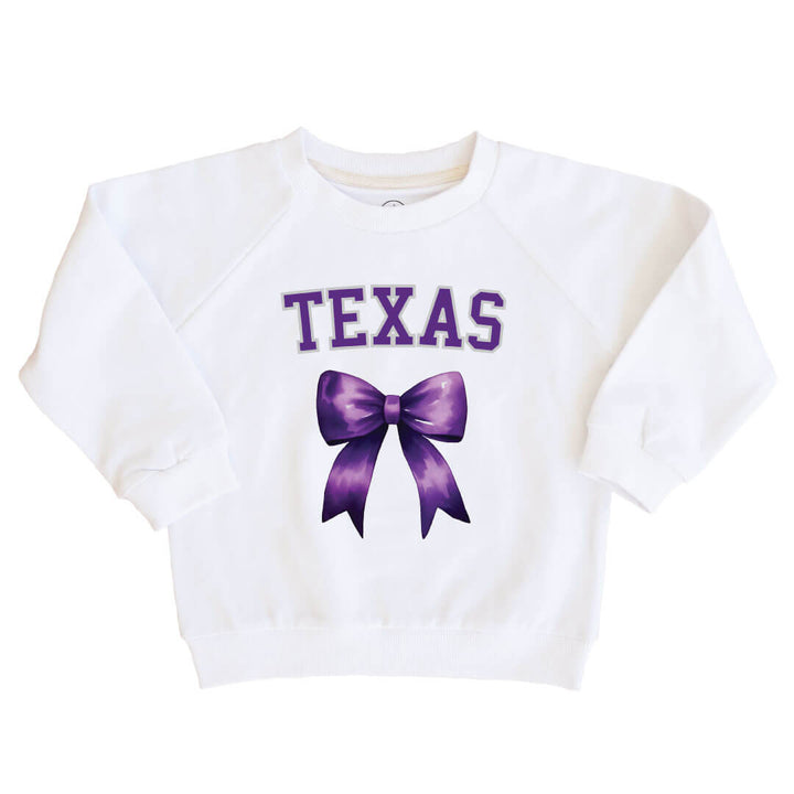 Texas Christian University | Footballs & Bows Kids Graphic Sweatshirts