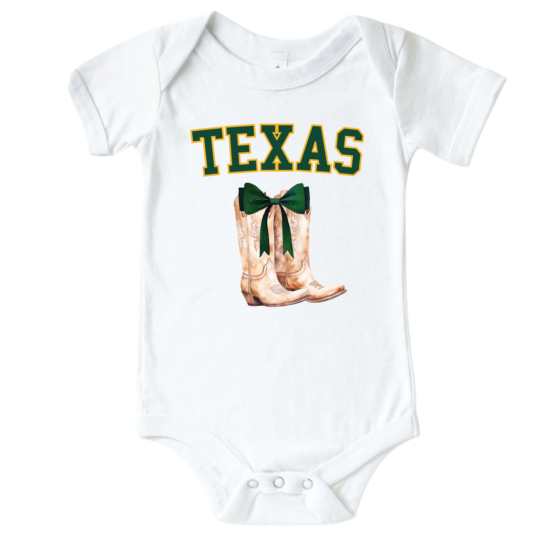 Baylor University | Footballs & Bows Graphic Bodysuit