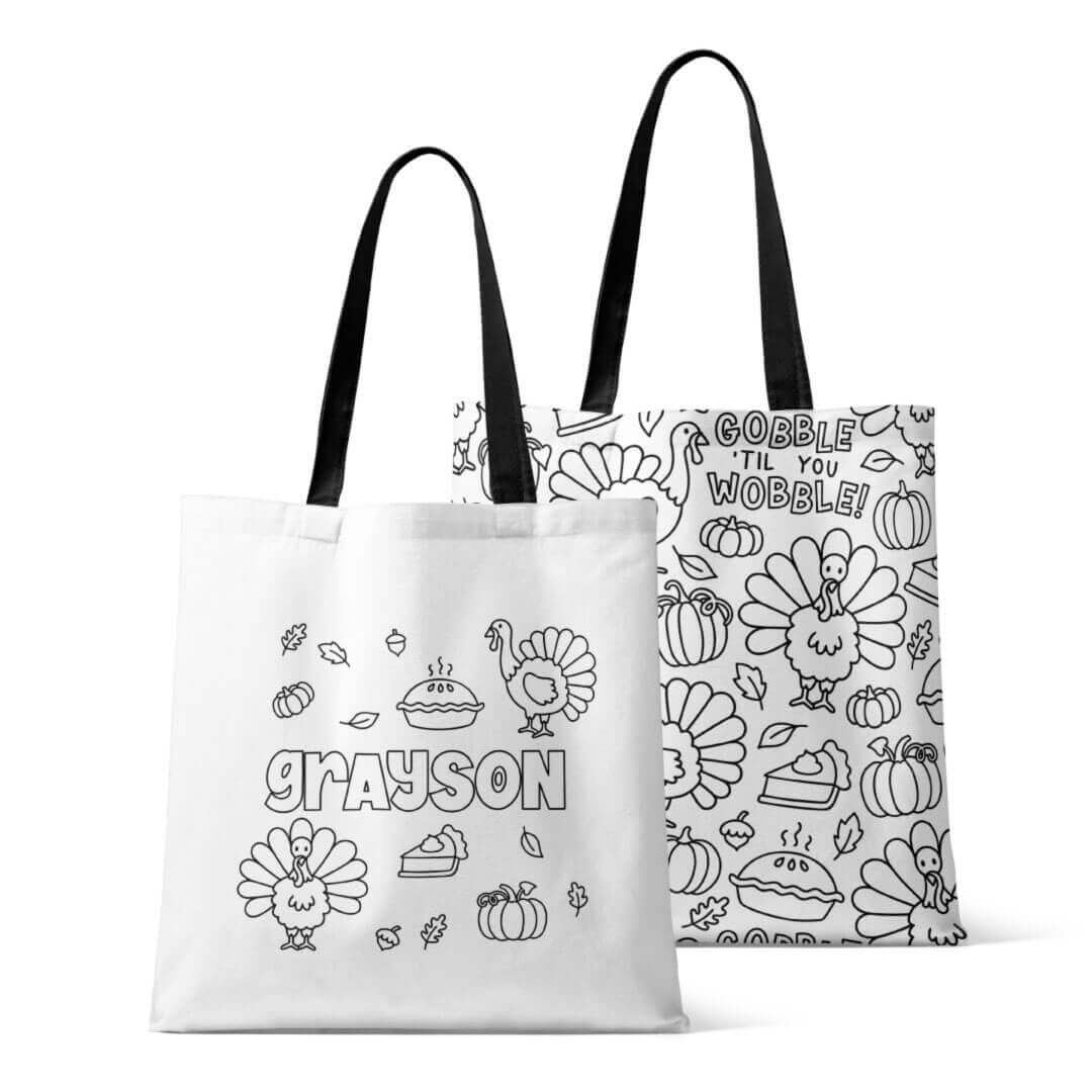 thanksgiving colorme tote bag 