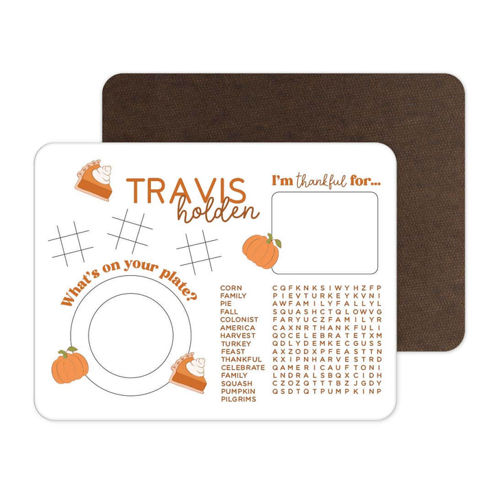 kids thanksgiving whiteboard personalized