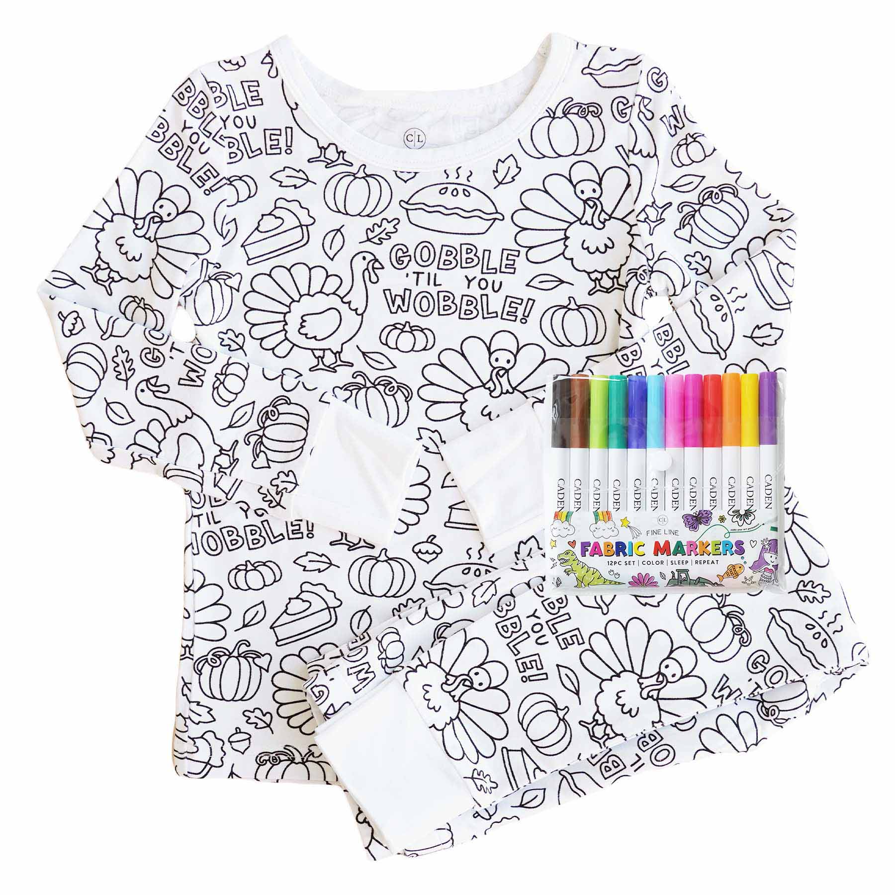 Colorable Two Piece Pajama Sets | Caden Lane