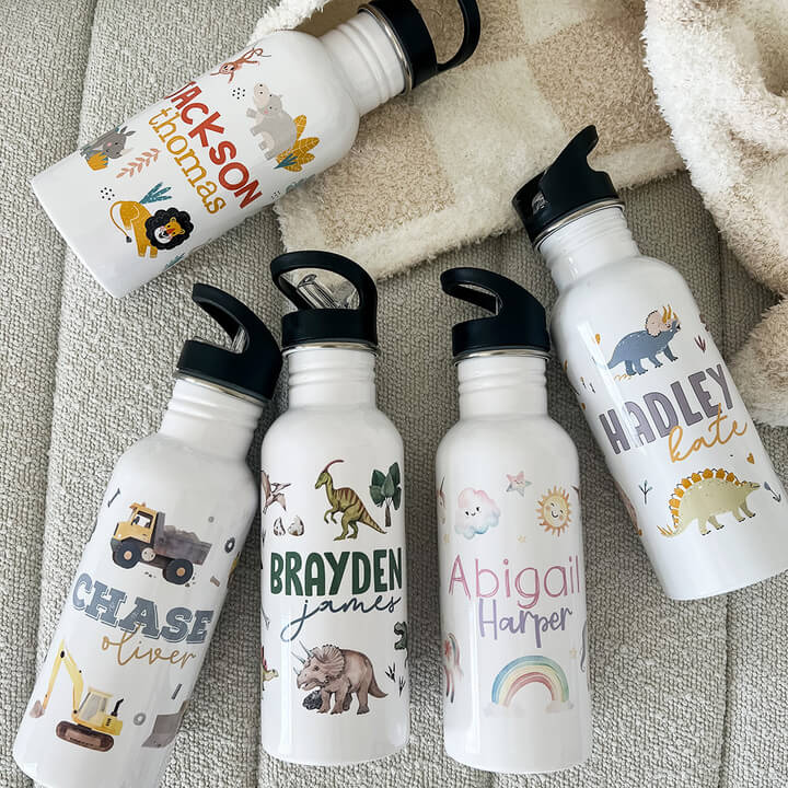 Personalized Kids Themed Water Bottles